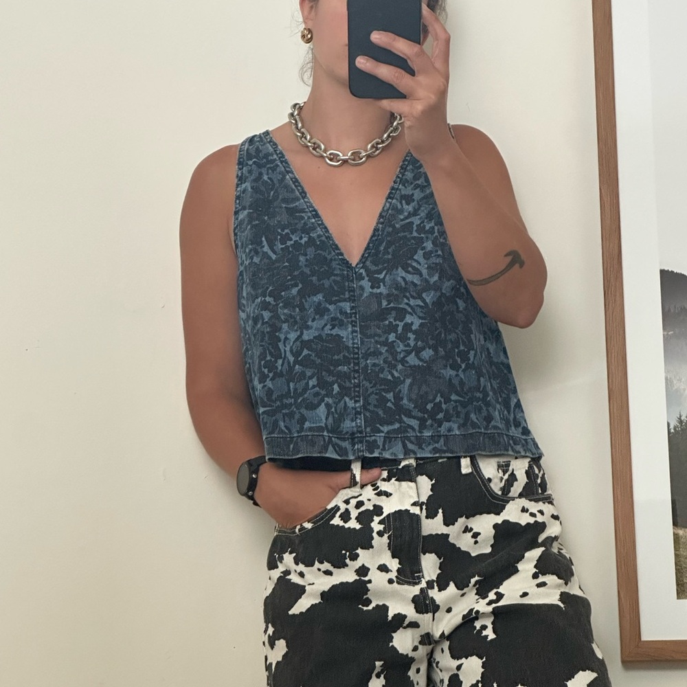 Wilfred Free Adelis Floral Denim Tank Top